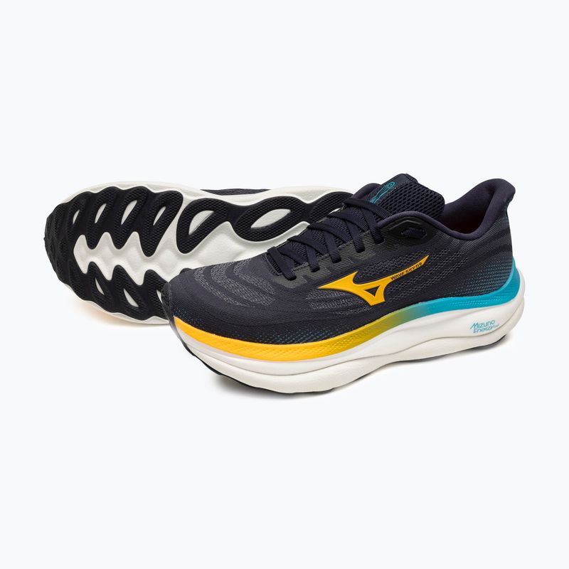 Scarpe da corsa da uomo Mizuno Wave Sky 9 blu baritono/agrumi/capri breeze 14