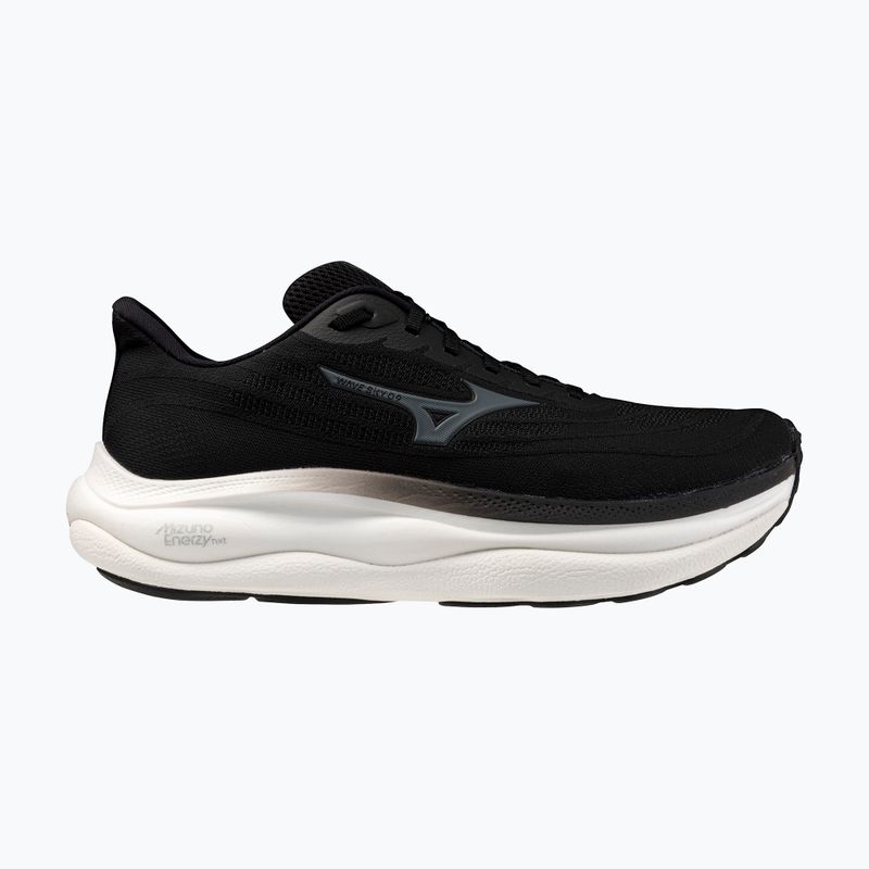 Scarpe da corsa da uomo Mizuno Wave Sky 9 nero/grigio metallizzato/sabbia nera