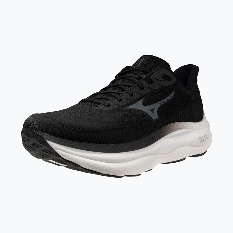 Scarpe da corsa da uomo Mizuno Wave Sky 9 nero/grigio metallizzato/sabbia nera 4