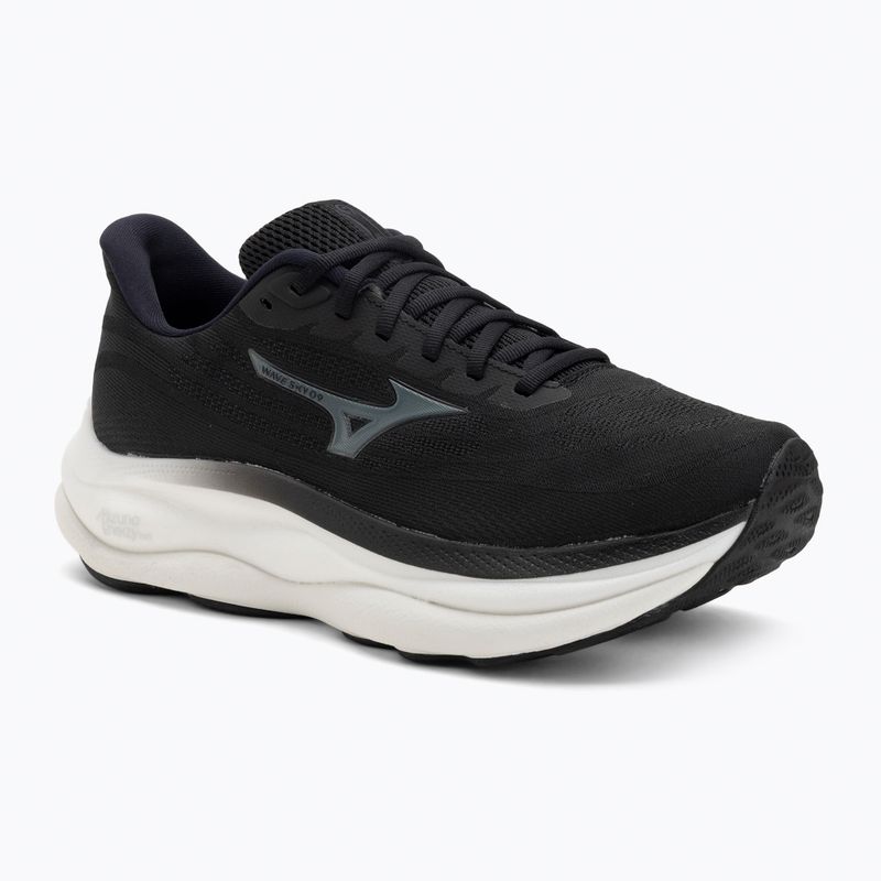 Scarpe da corsa da uomo Mizuno Wave Sky 9 nero/grigio metallizzato/sabbia nera