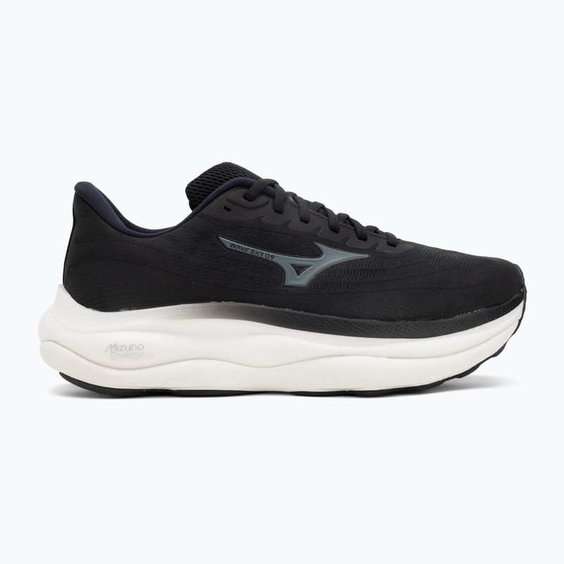 Scarpe da corsa da uomo Mizuno Wave Sky 9 nero/grigio metallizzato/sabbia nera 2