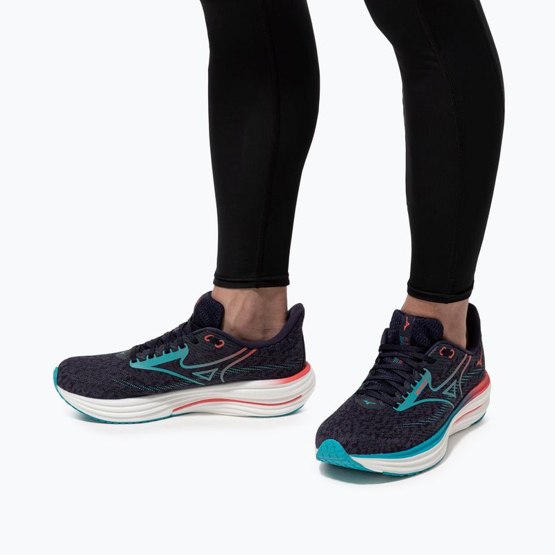 Scarpe da corsa da uomo Mizuno Wave Rider 29 odissea grigio/capri breeze/calypso coral 10