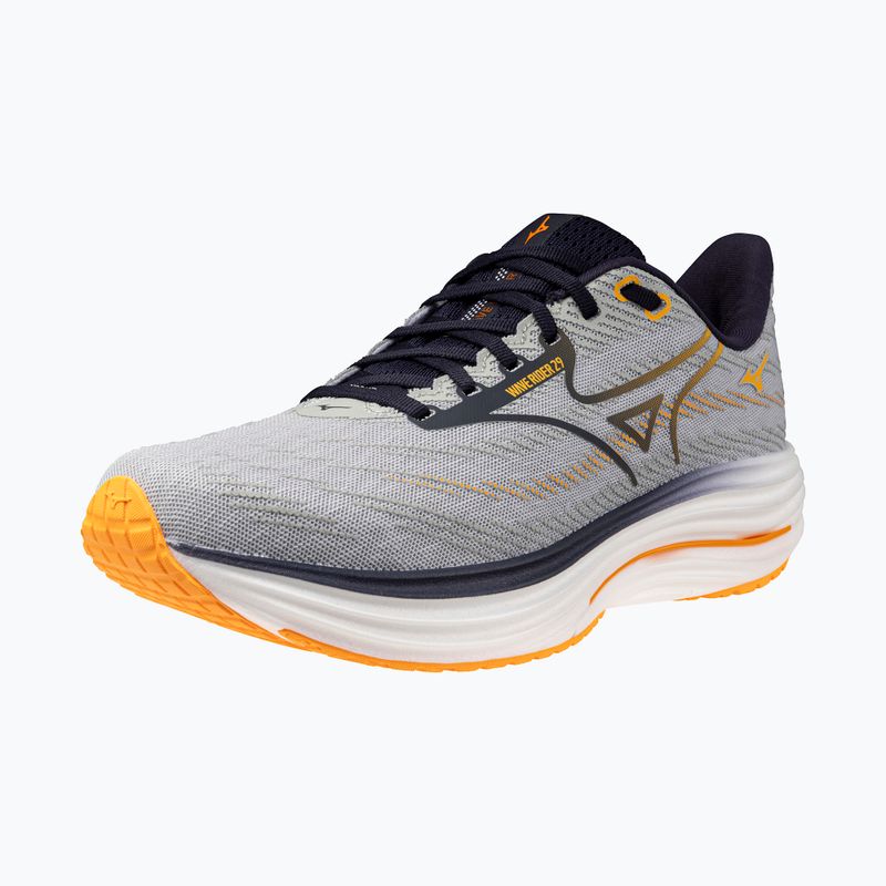 Scarpe da corsa da uomo Mizuno Wave Rider 29 harbor mist/blu baritone/arancione 10