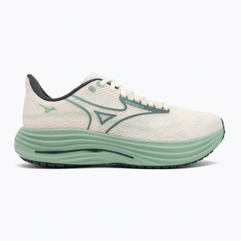 Scarpe da corsa da uomo Mizuno Wave Rider 29 bianco/verde bistrot/crema di me 2