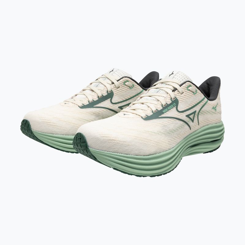 Scarpe da corsa da uomo Mizuno Wave Rider 29 bianco/verde bistrot/crema di me 9