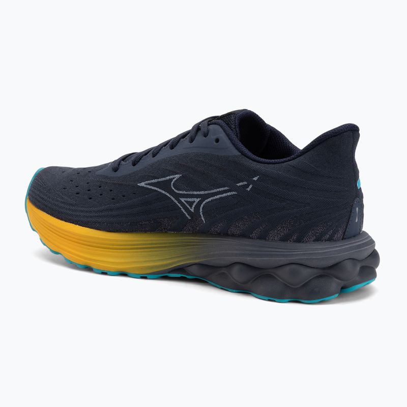 Scarpe da corsa da uomo Mizuno Wave Skyrise 6 odissea grigio/blu islandese/citrus 3