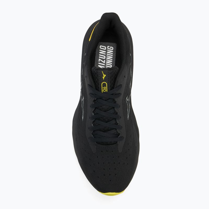 Scarpe da corsa da uomo Mizuno Wave Skyrise 6 nero/nebbia marina/limone tonico 5
