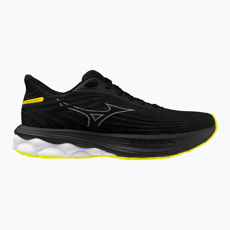 Scarpe da corsa da uomo Mizuno Wave Skyrise 6 nero/nebbia marina/limone tonico 8