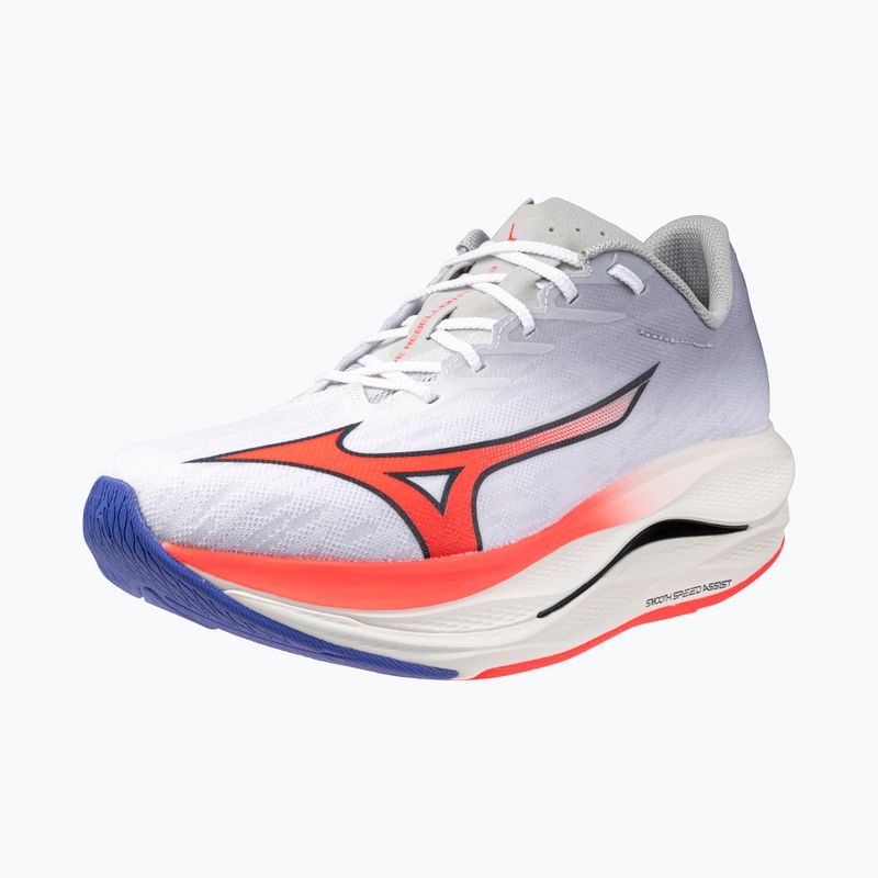 Scarpe da corsa da uomo Mizuno Wave Rebellion Flash 3 bianco/fiery coral 2/iris bloom 3
