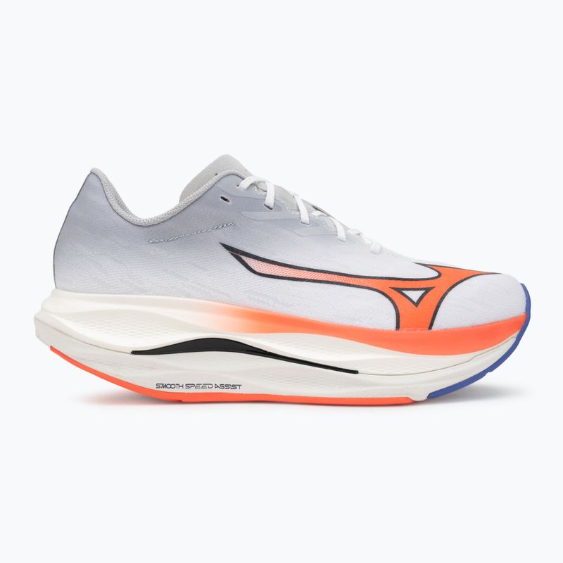 Scarpe da corsa da uomo Mizuno Wave Rebellion Flash 3 bianco/fiery coral 2/iris bloom 2
