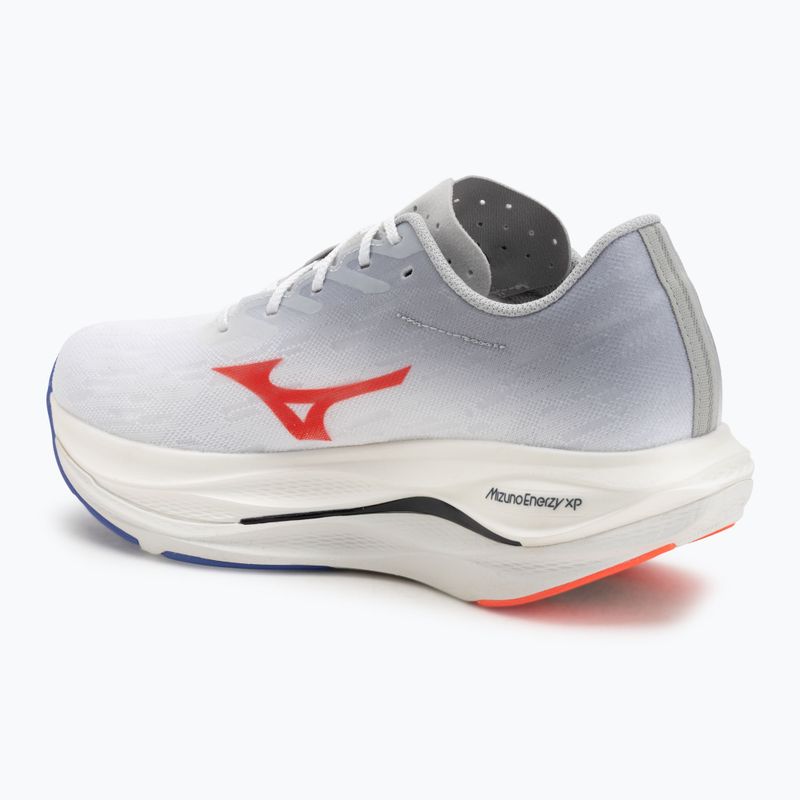 Scarpe da corsa da uomo Mizuno Wave Rebellion Flash 3 bianco/fiery coral 2/iris bloom 3