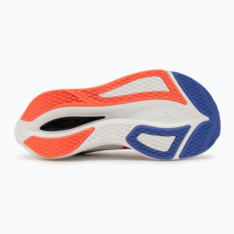 Scarpe da corsa da uomo Mizuno Wave Rebellion Flash 3 bianco/fiery coral 2/iris bloom 4
