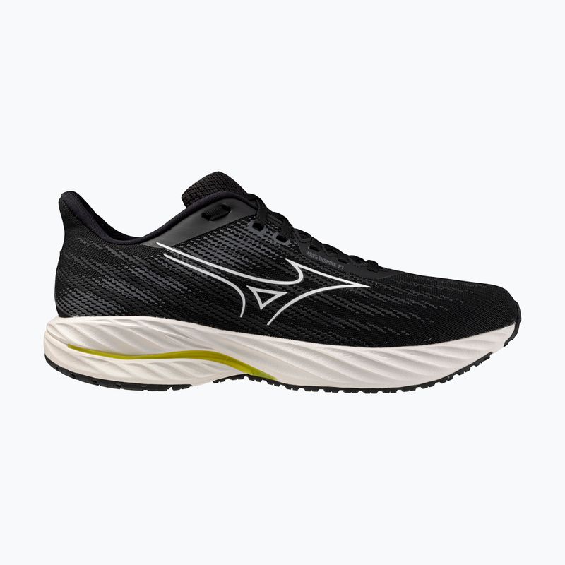 Scarpe da corsa da uomo Mizuno Wave Inspire 21 nero/bianco/giallo brillante 8