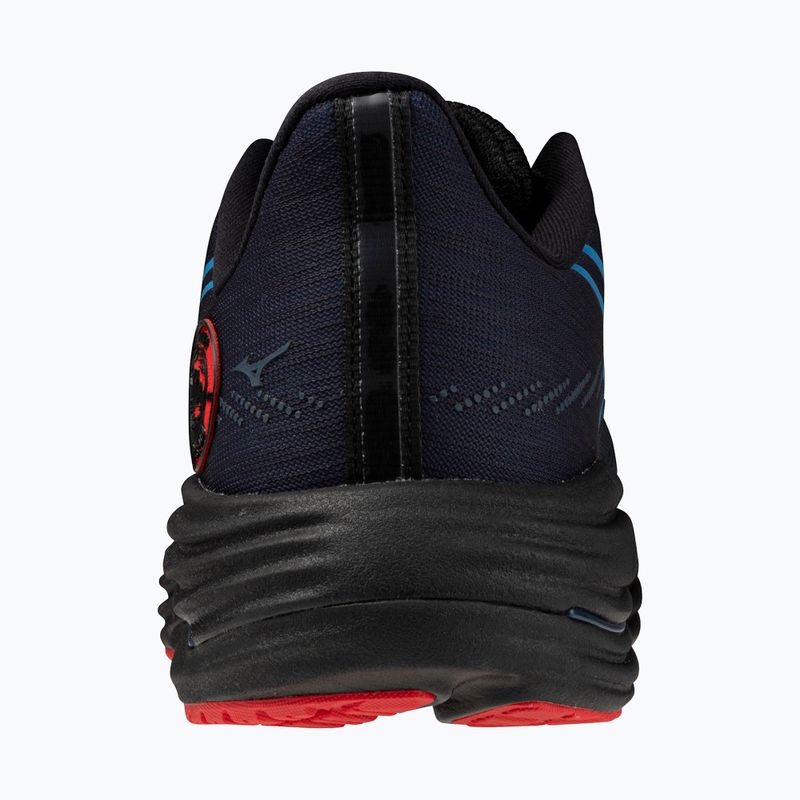 Mizuno Wave Rider 29 scarpa da corsa amsterdam nero/all aboard/alto rischio rosso 10