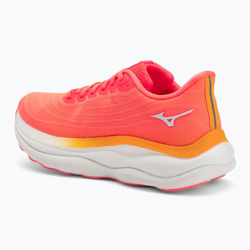 Scarpe da running donna Mizuno Wave Sky 9 striking coral/baseball white/citrus 3