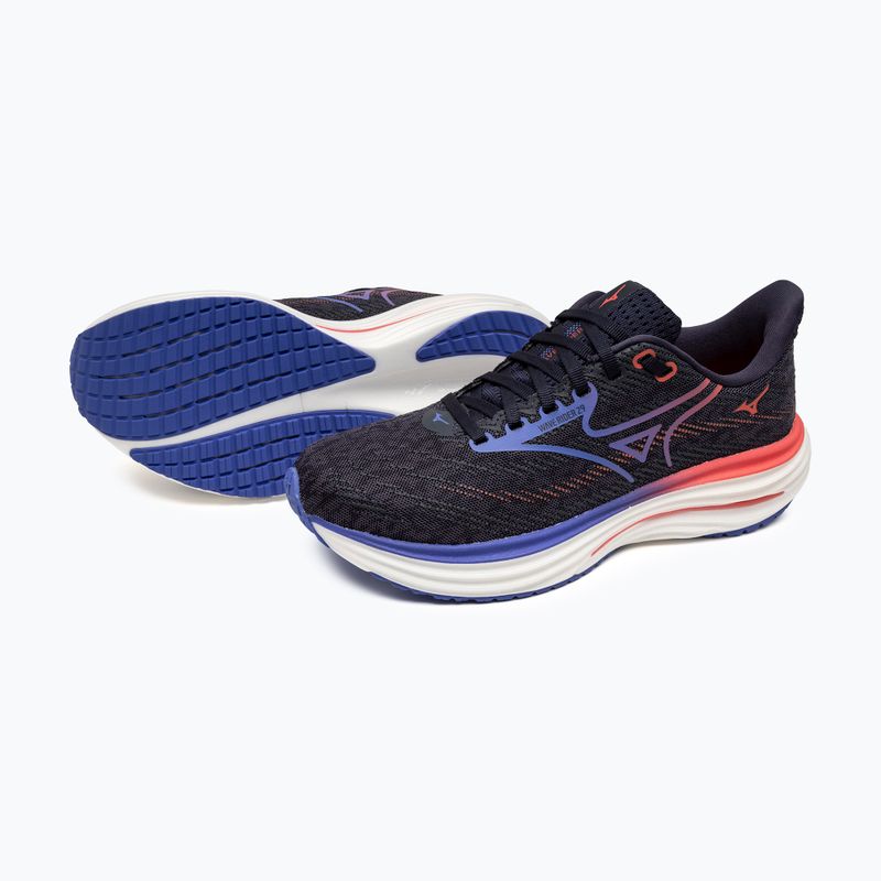 Scarpe da corsa da donna Mizuno Wave Rider 29 odyssey grigio/iris bloom/calypsocoral 16