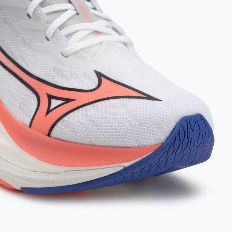 Scarpe da corsa da donna Mizuno Wave Rebellion Flash 3 bianco/striking coral/iris bloom 7