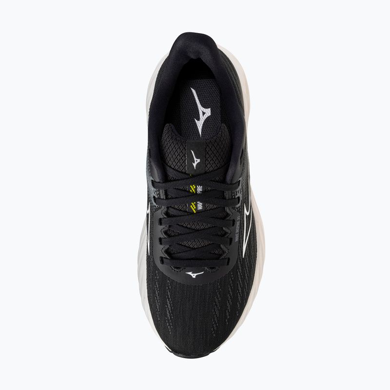 Scarpe da corsa da donna Mizuno Wave Inspire 21 nero/bianco/giallo brillante 7