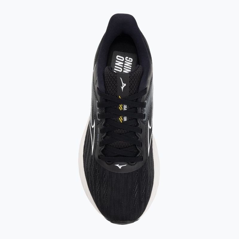 Scarpe da corsa da donna Mizuno Wave Inspire 21 nero/bianco/giallo brillante 5