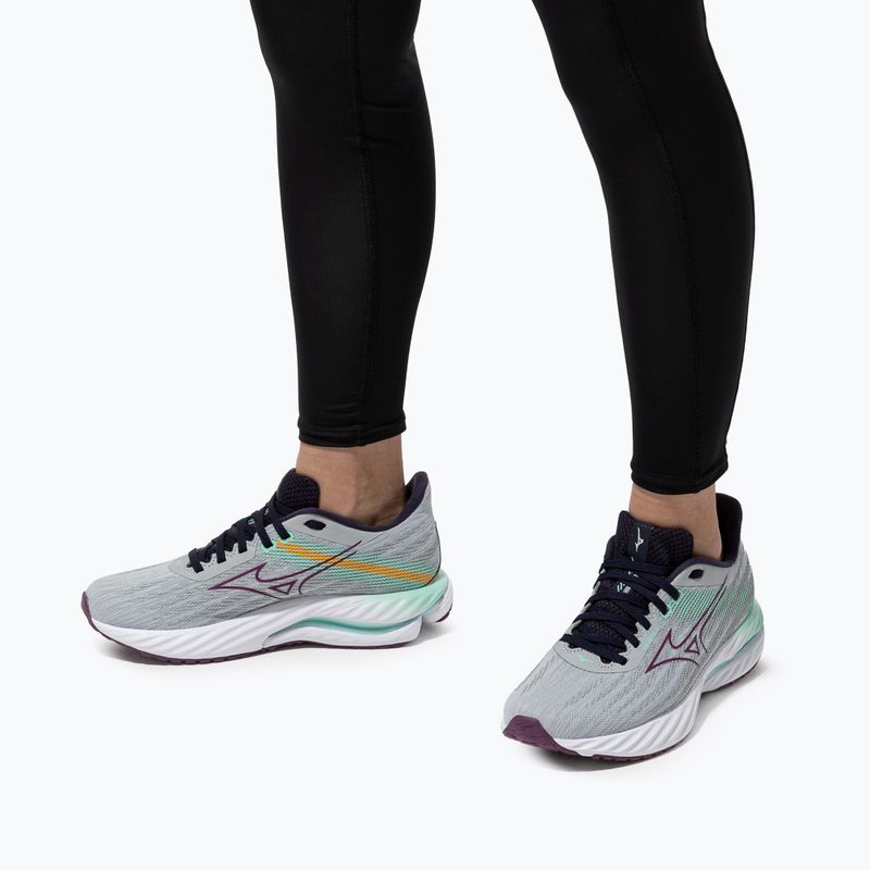 Scarpe da corsa da donna Mizuno Wave Inspire 21 blu perla/viola scuro/verde ghiaccio 10