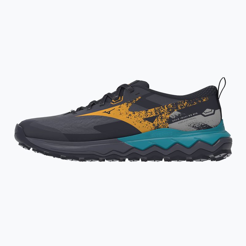 Scarpe da corsa da uomo Mizuno Wave Ibuki 5 GTX odyssey grigio/citrus/blu baritone 8