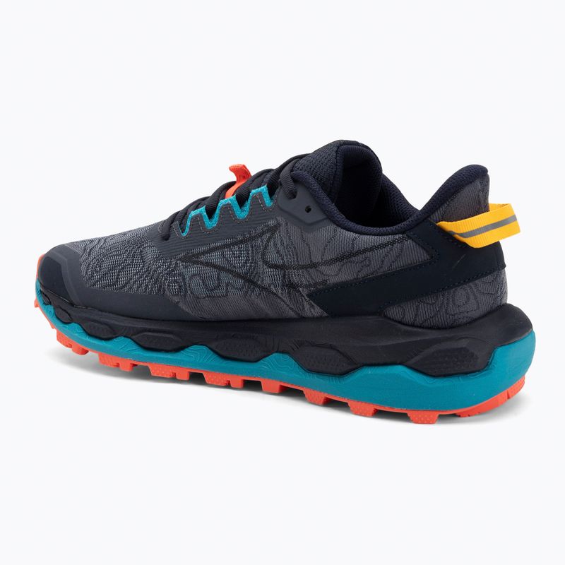 Scarpe da corsa da uomo Mizuno Wave Mujin 11 odyssey grigio/citrus/fiery coral 2 3