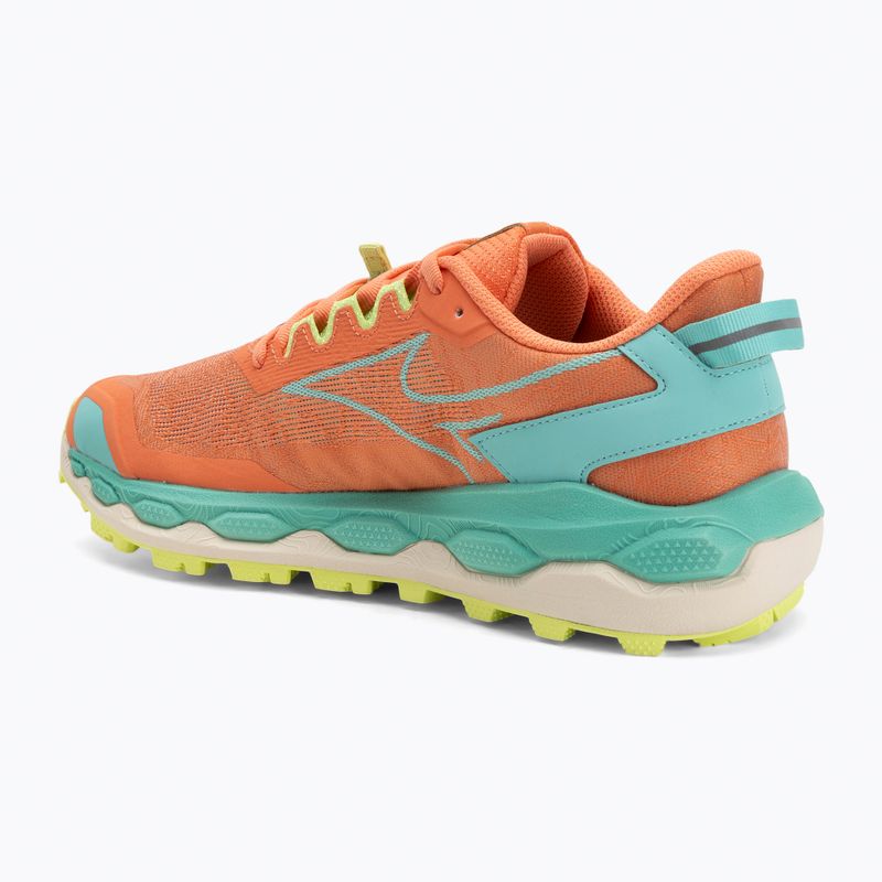 Scarpe da corsa da donna Mizuno Wave Mujin 11 salmone fresco/pristino/verde brillante 3