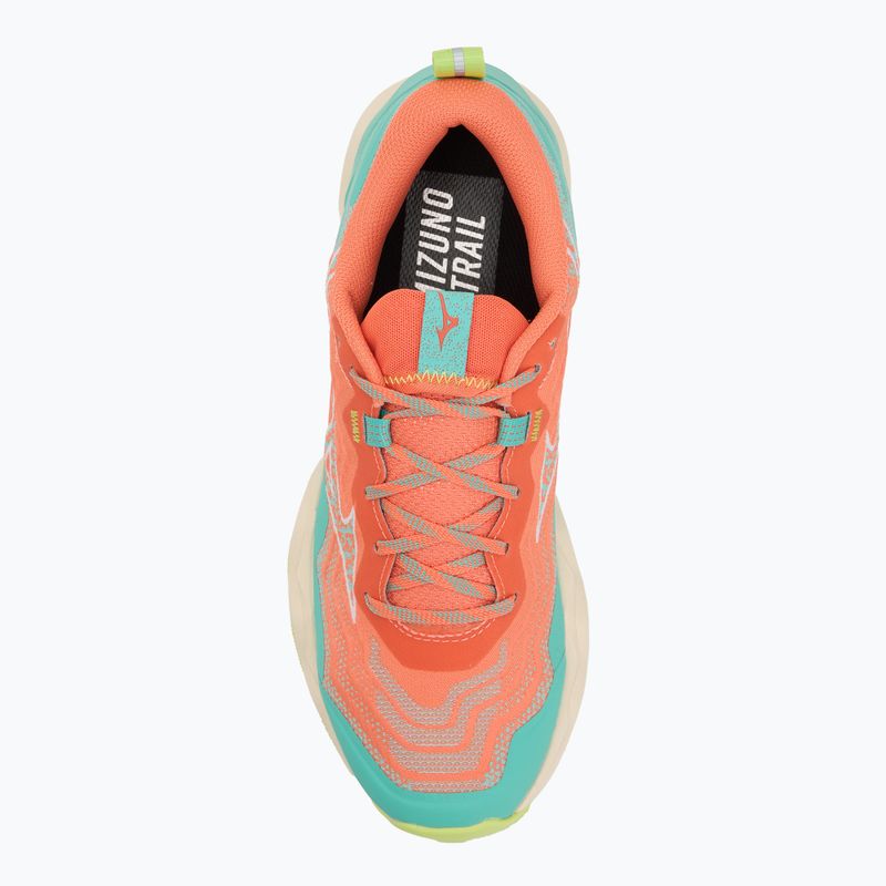 Scarpe da corsa da donna Mizuno Wave Daichi 9 salmone fresco/bianco/verde brillante 5