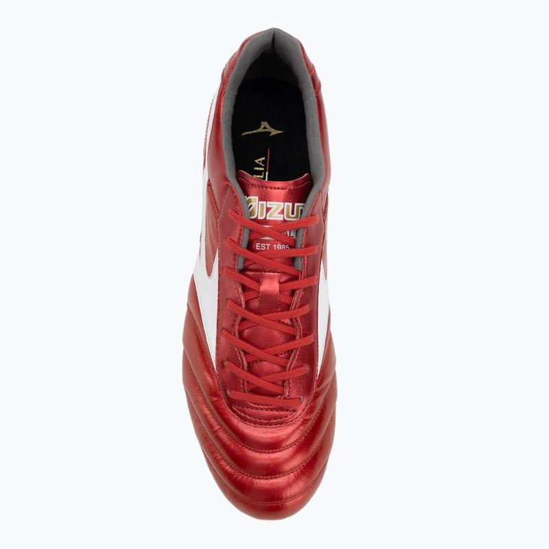 Scarpe da calcio Mizuno Morelia II Elite FG uomo 40° rosso/bianco/nero 5