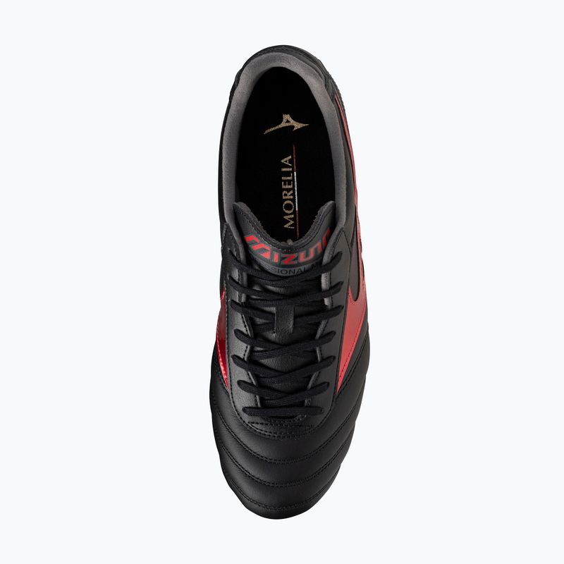 Scarpe da calcio Mizuno Morelia II Pro FG uomo nero/morelia 40° rosso/nero sabbia 5