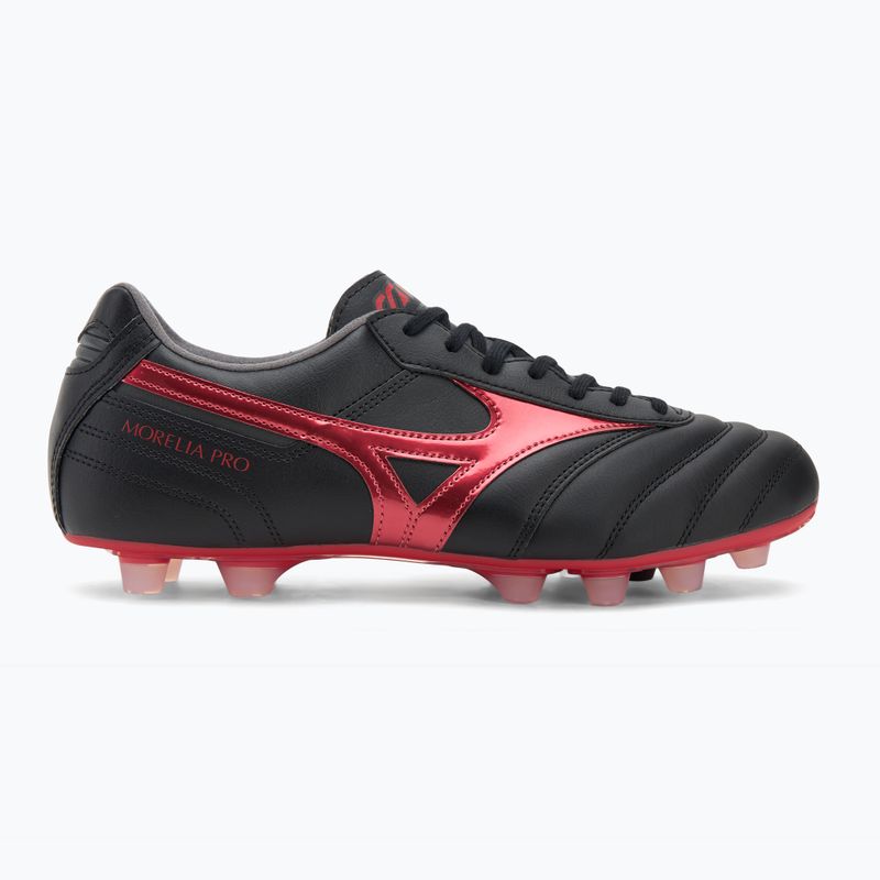Scarpe da calcio Mizuno Morelia II Pro FG uomo nero/morelia 40° rosso/nero sabbia 2