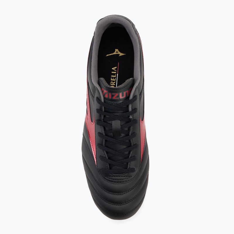 Scarpe da calcio Mizuno Morelia II Pro FG uomo nero/morelia 40° rosso/nero sabbia 5