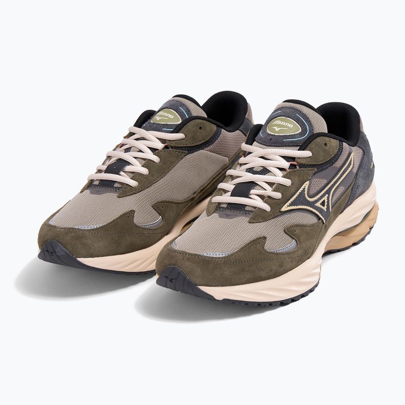 Scarpe da uomo Mizuno Wave Rider β vintage khaki/black sand/grape leaf 2