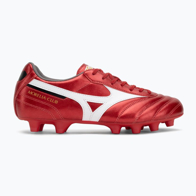Scarpe da calcio Mizuno Morelia II Club FG 40° rosso/bianco/nero 2