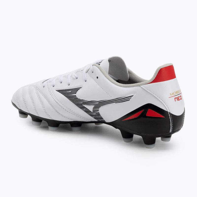 Scarpe da calcio uomo Mizuno Morelia Neo IV Pro MD white/black/chinese red 3