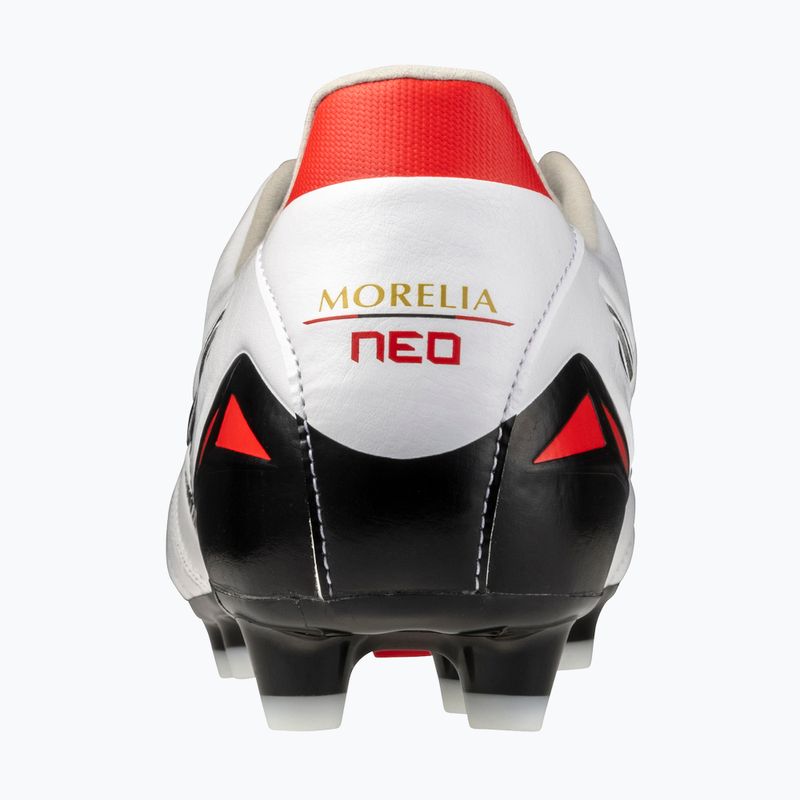 Scarpe da calcio uomo Mizuno Morelia Neo IV Pro MD white/black/chinese red 10