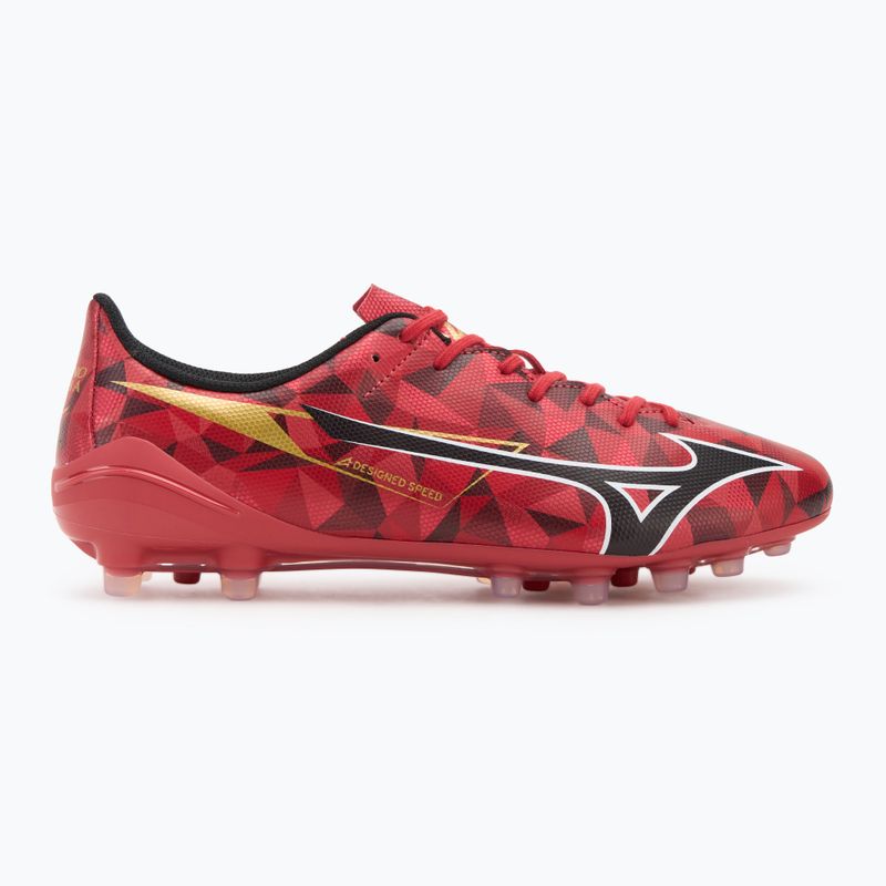 Scarpe da calcio Mizuno Alpha II Select AG morelia 40th rosso/nero/oro 2