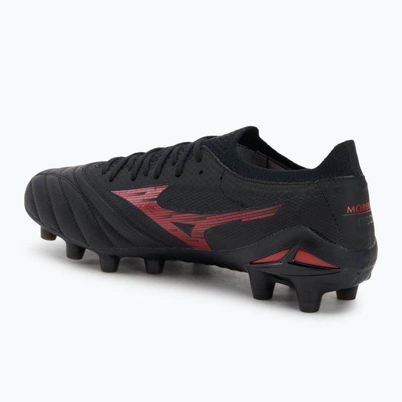 Mizuno Morelia Neo IV Β Elite MD nero/morelia 40° rosso/nero scarpe da calcio uomo 3