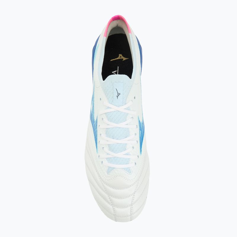 Scarpe da calcio uomo Mizuno Morelia Neo IV Β Elite MD white/tanager turquoise/pink tetra 5