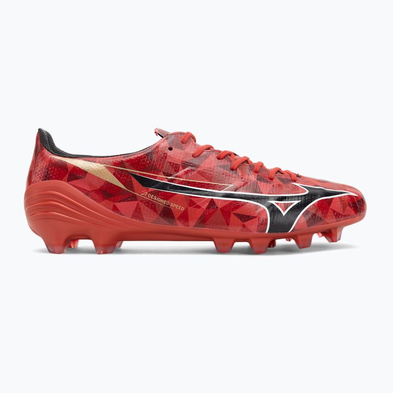 Scarpe da calcio Mizuno uomo α II Elite Md morelia 40° rosso/nero/oro 2