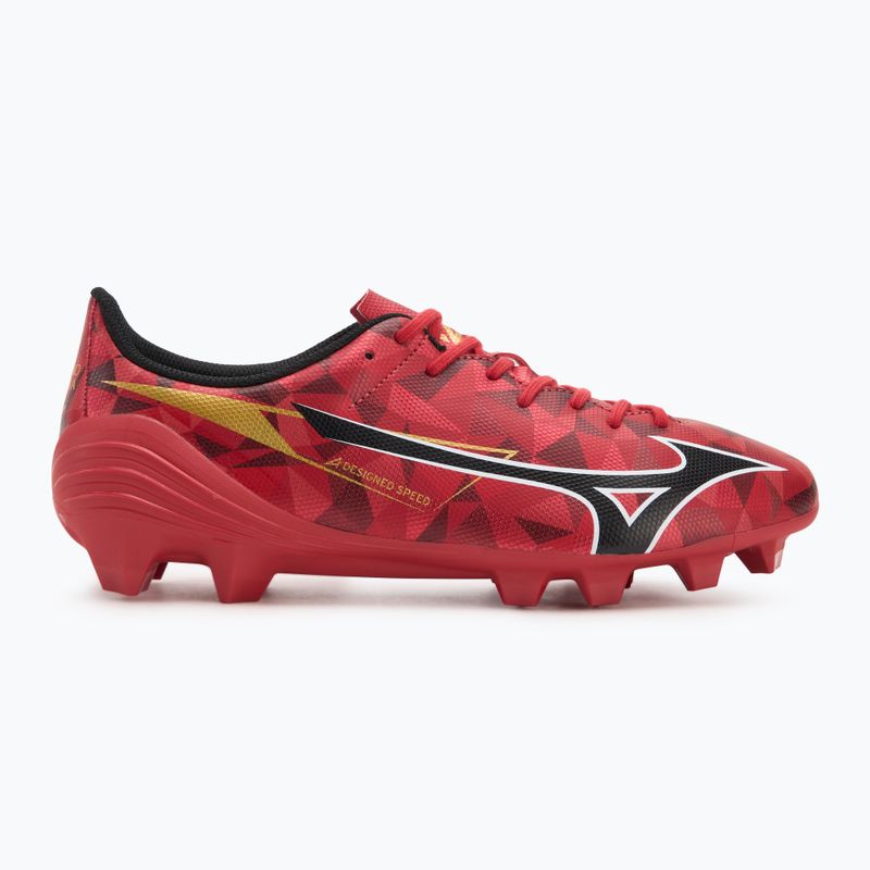 Mizuno α II Select Md morelia 40th rosso/nero/oro scarpe da calcio 2
