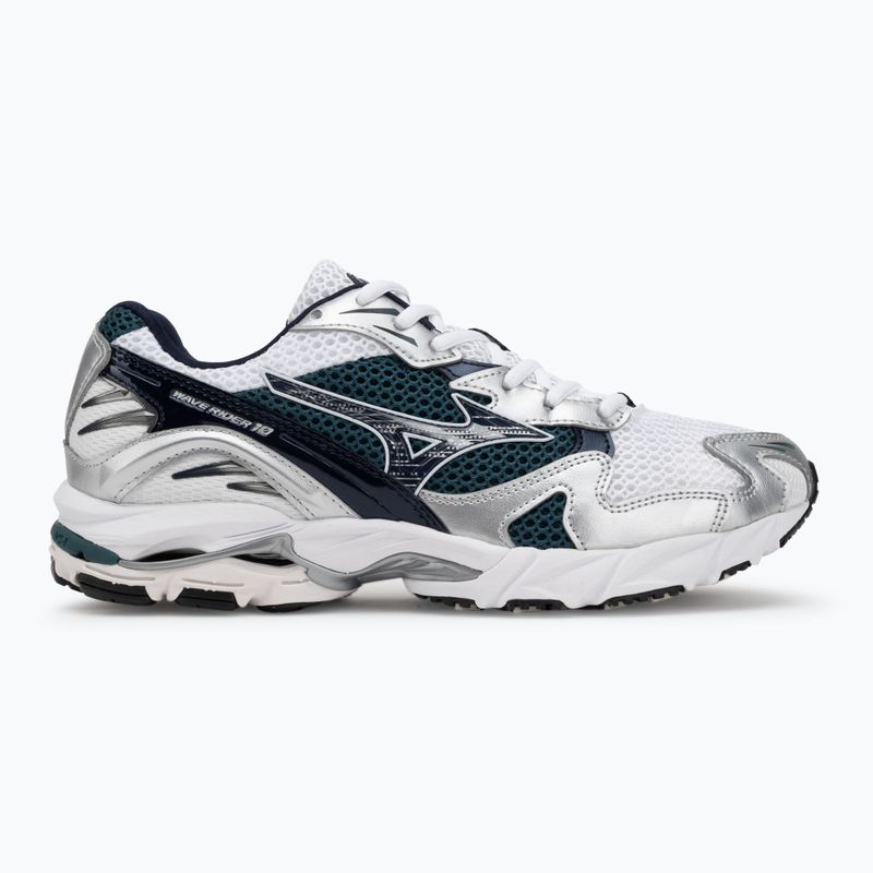 Scarpe da running Mizuno Wave Rider 10 white/baritone blue/deep teal 2