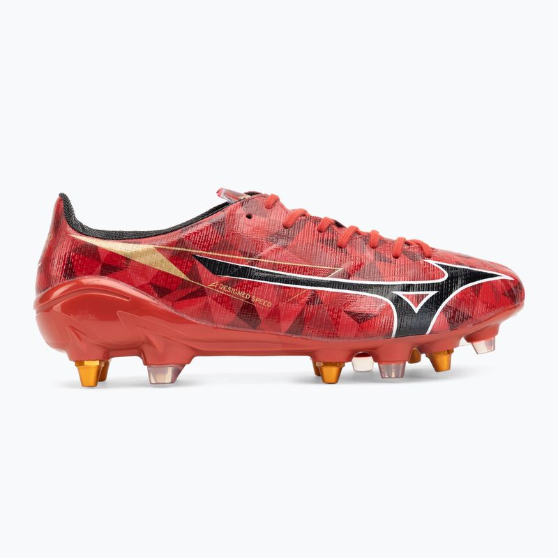 Scarpe da calcio da uomo Mizuno α II Japan Mix apricot 40th red/nero/gold 2