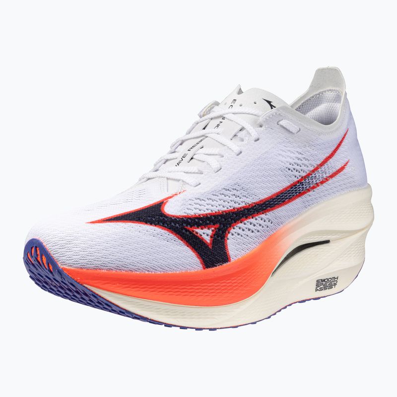 Mizuno Wave Rebellion Pro 3 scarpa da corsa bianco/blu baritono/fiery cora 3