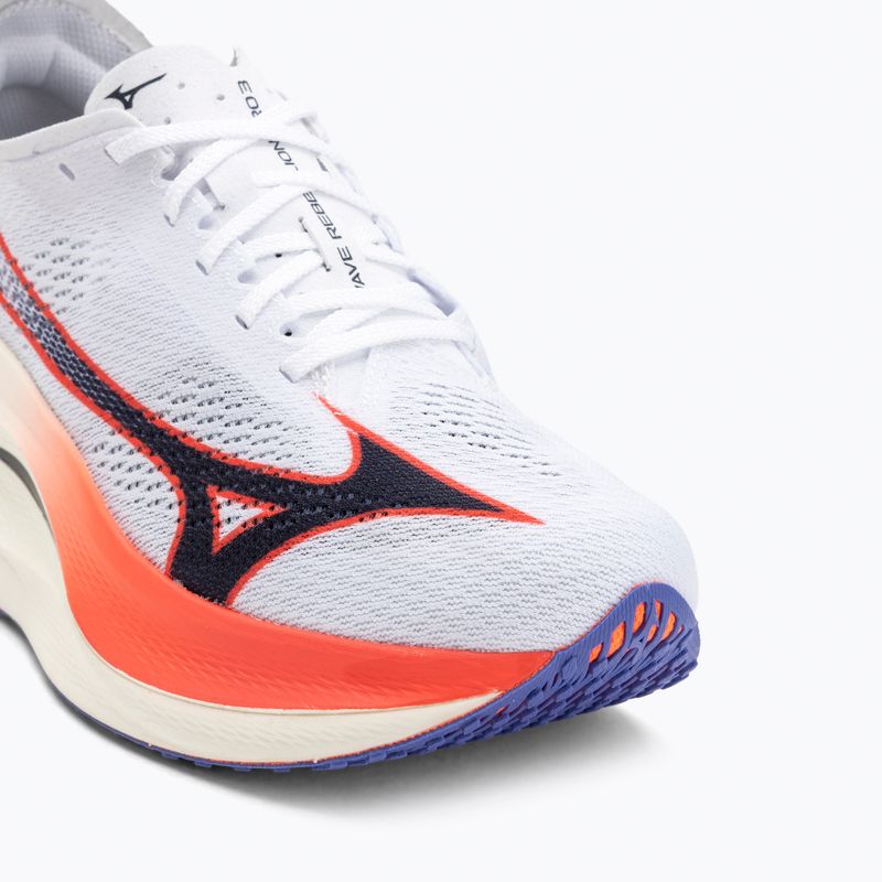 Mizuno Wave Rebellion Pro 3 scarpa da corsa bianco/blu baritono/fiery cora 7