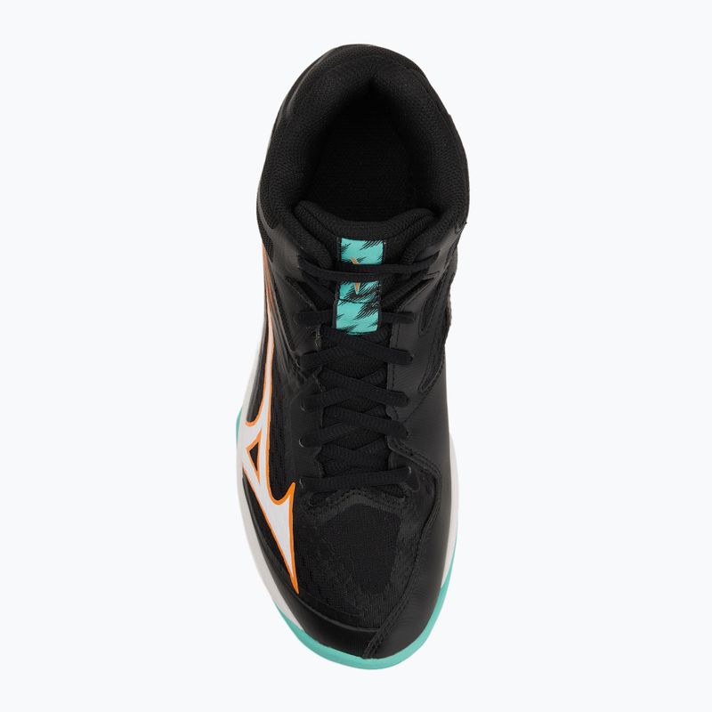 Scarpa da pallavolo Mizuno Thunder Blade Z Mid nero/tangelo/verde ghiaccio 5