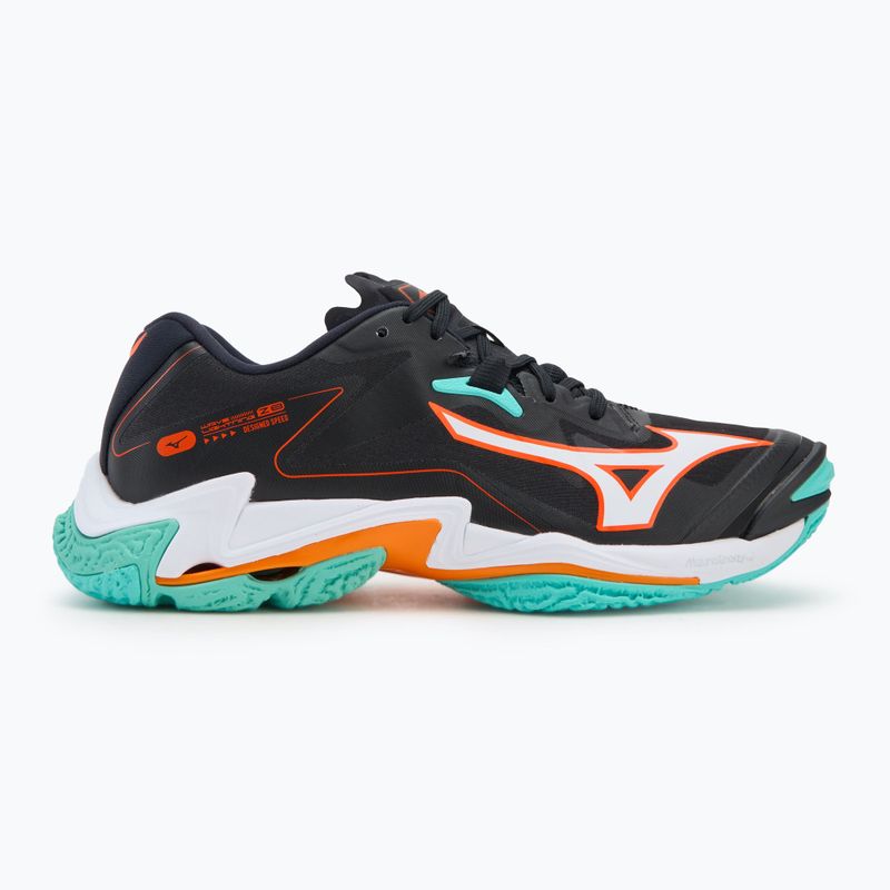 Scarpe da pallavolo Mizuno Wave Lightning Z8 nero/tangelo/verde ghiaccio 2