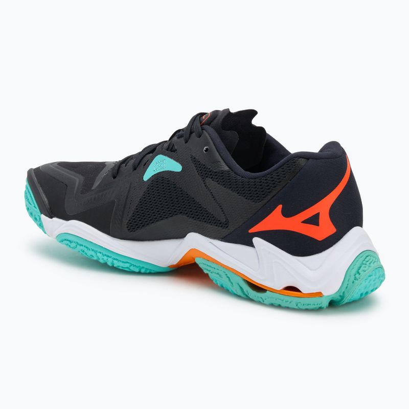 Scarpe da pallavolo Mizuno Wave Lightning Z8 nero/tangelo/verde ghiaccio 3