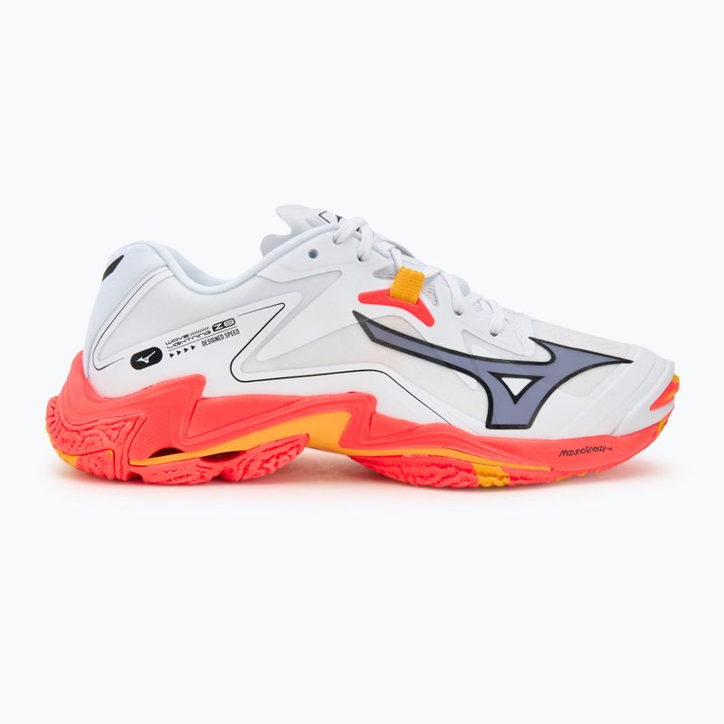 Scarpe da pallavolo Mizuno Wave Lightning Z8 bianco/fuoco corallo 2/citrus 2