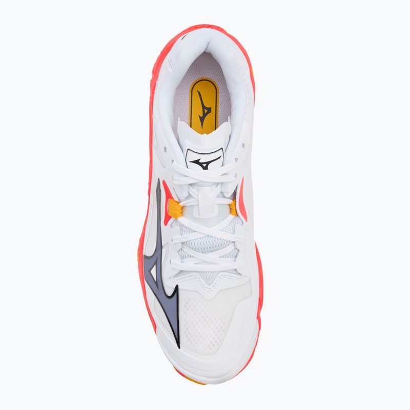 Scarpe da pallavolo Mizuno Wave Lightning Z8 bianco/fuoco corallo 2/citrus 5
